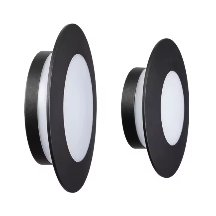 Lámpara de pared circular LED impermeable para exteriores, lámpara de patio, lámpara de pared, lámpara de techo de paisaje de balcón, IP65 - 1
