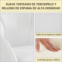 Terciopelo Sillon para Dormitorio Silla para Comedor Cocina Pata Metal Silla Sala de Estar Rosa Claro - details 41