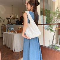 Bolso de hombro de encaje bordado con agujeros, bolso de mano tejido de gran capacidad para mujer, bolso cruzado ligero bohemio - details 12