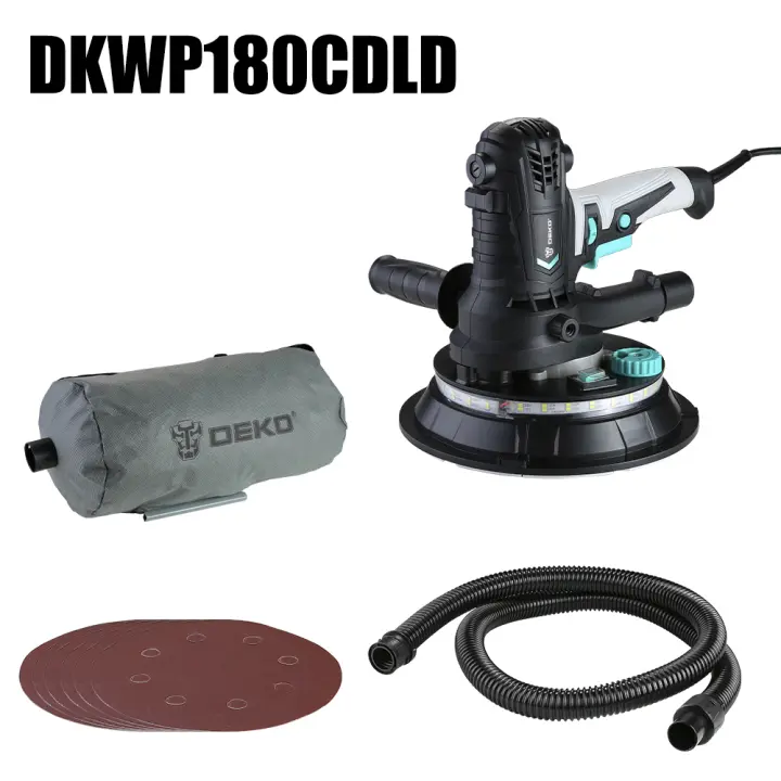 DEKO-lijadora portátil para paneles de yeso, máquina pulidora con LED, serie DKWP, 900W/800W - 1