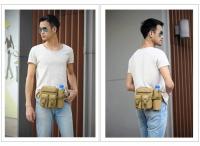 Riñonera táctica de nailon para hombre, bolsa para teléfono con botella de agua para senderismo, deportes al aire libre - details 5