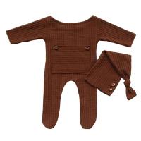 Conjunto de Gorro y Sombrero para Bebé Accesorios de Recién Nacido Gorro de Mono de Punto con Cola Larga Kit de Fotografía para Niños 2 pcs - details 0