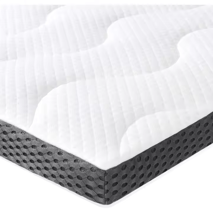 Colchón de Espuma viscoelástica con Gel refrescante Topper, Funda removible y Lavable, 160 x 200 cm, 7 cm, Blanco - 1