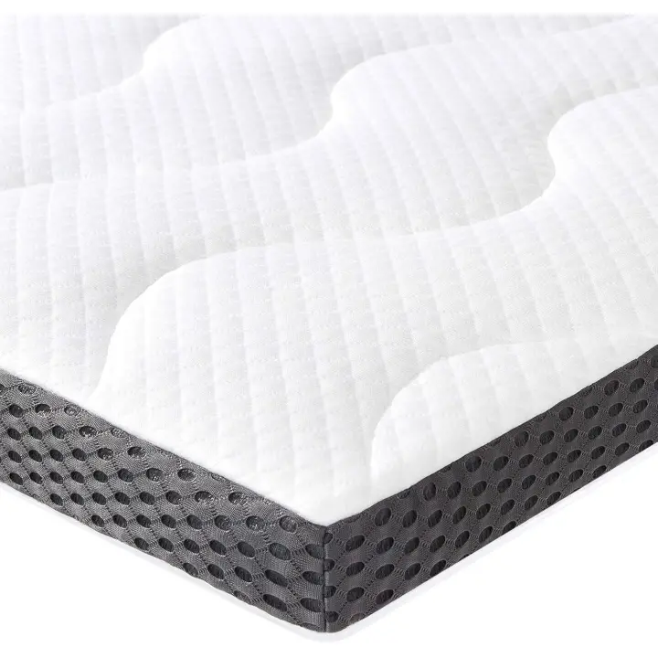 Colchón de Espuma viscoelástica con Gel refrescante Topper, Funda removible y Lavable, 160 x 200 cm, 7 cm, Blanco - 1