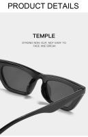 Gafas De Sol estilo ojo De gato Vintage para mujer, gafas De Sol negras con tonos Retro, gafas De Sol cuadradas con montura pequeña a la moda para mujer - details 17