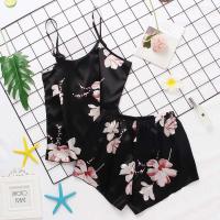 Ropa interior de mujer, ropa de dormir de seda satinada, chaleco, pantalones cortos, conjunto de dos piezas de verano, ropa de dormir para mujer - details 11