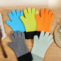 Suministros de Bar de cocina, guantes de horno de doble capa, guantes flexibles antiescaldantes para hornear, manoplas de horno de silicona resistentes al calor para cocinar - details 8