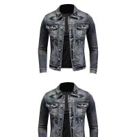 Chaqueta vaquera Vintage para hombre, tendencia de calle, ropa holgada de motociclista para montar en la calle, ropa informal bonita con solapa abotonada para hombre - details 2