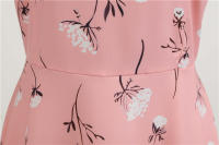 Women summer vintage 1950s 60s big swing party polka dot dress - details 21