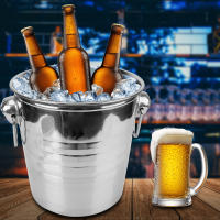 Cubo enfriador de vino y cerveza de acero inoxidable, fabricante de cubitos de hielo para KTV Bar, cocina, fiesta, Bar, champán, vino, cerveza, 5l - details 3