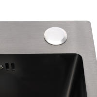 Fregadero de cocina integrado de acero inoxidable 304, juego de residuos, grifo de cocina, 38x28x19cm/15x11x7, 48 pulgadas - details 10