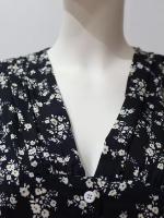 Vestido Elegante Vintage de Mujer Junxi Wan Manga Larga con Estampado Floral en Chifón A-Line Maxi Vestidos de Otoño - details 6