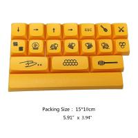 Teclas de teclado mecánico Honey Milk, 17 piezas, XDA, perfil de tinte, Sub Bee, cubierta para Cherry MX GK61 64 84 96 P9JB - details 5