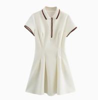 Ropa de mujer europeas y americanas vestido plisado ancho acanalado de colores contrastantes - details 12