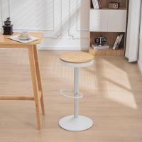Giratorio de 360° ° Taburetes de mostrador ajustables, estilo industrial vintage, blanco - details 3