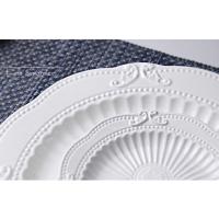 Juego de Platos de Carga de Porcelana Blanca Empresada 3pcs 6+8+10 pulgadas - details 12