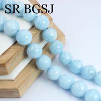 5-16mm grado AAA aguamarina pura redonda piedra azul Natural genuina fabricación de joyas piedra DIY collar cuentas espaciadoras 15" - details 9