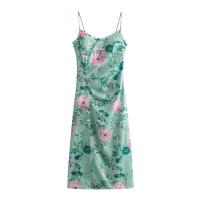 Vestido midi retro con estampado de temperamento para mujer, novedad de verano, estilo europeo y americano, 2025 - details 0