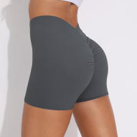 Hamidou pantalones cortos de Yoga de Color sólido para mujer, pantalones cortos deportivos elásticos de cintura alta para Fitness, glúteos de melocotón, pantalones de Yoga para correr - details 36