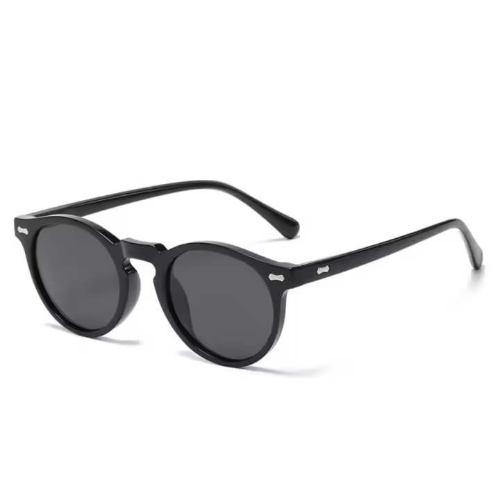 Gafas de sol polarizadas con protección UV400 para hombre y mujer, lentes de sol redondas polarizadas, estilo retro - 1