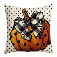 Fundas decorativas de Lino para Halloween, Funda de Cojín Decorativa de 45x45cm,4 Piezas, para Sala de Estar y sofá - details 0
