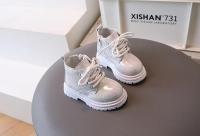 Kids Boots for Girl Fashion Korean Style Breathable Children Short Ankle Boots Non-slip Glitter Thick Bottom Girls Leather Boots - details 7