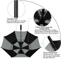 Paraguas de Golf abierto automático, paraguas de palo impermeables a prueba de viento con doble dosel extragrande de gran tamaño - details 27