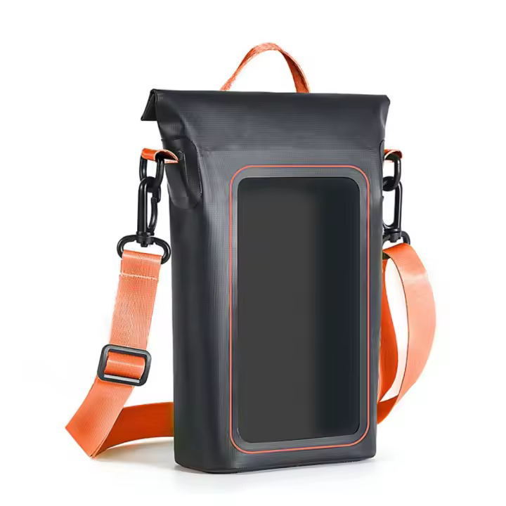 Con cordón para el cuello, bolsa impermeable para teléfono, bolsa seca transparente de PVC para teléfono móvil, bolsa de almacenamiento para teléfono móvil sellada de gran capacidad para exteriores - 1
