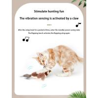 Juguete de Gato Interactivo Pájaro Volador Recargable Ratón de Peluche con Toca y Buzona - details 13