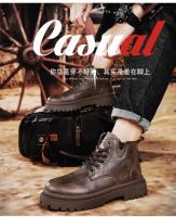 Botas de Motocicleta Bajo Capas para Hombres 2025 Zapatos de Trabajo de Cuero Cálido y Antideslizante Impermeable con Estilo Moderno - details 3