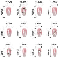 Uñas postizas de cobertura total, 24 piezas, perfectas para salón de uñas profesional, arte DIY - details 2
