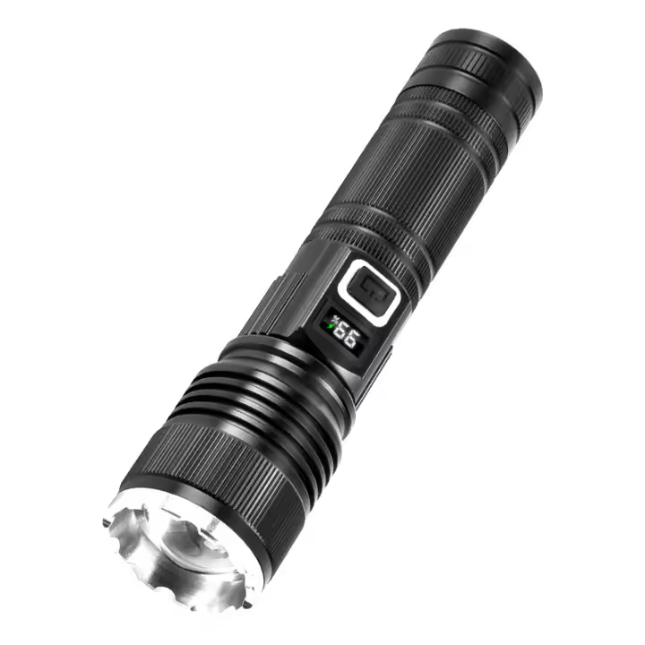 Linterna LED WSSBOND Recargable por USB 30000 Lúmenes Alta Potencia con Pantalla de Energía 1800 Metros de Rayo Largo Impermeable para Camping Senderismo - 1