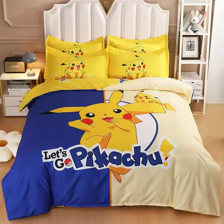 Juego de ropa de cama de Mickey Mouse para niños, funda de edredón de Minnie rosa, fundas de almohada - 1