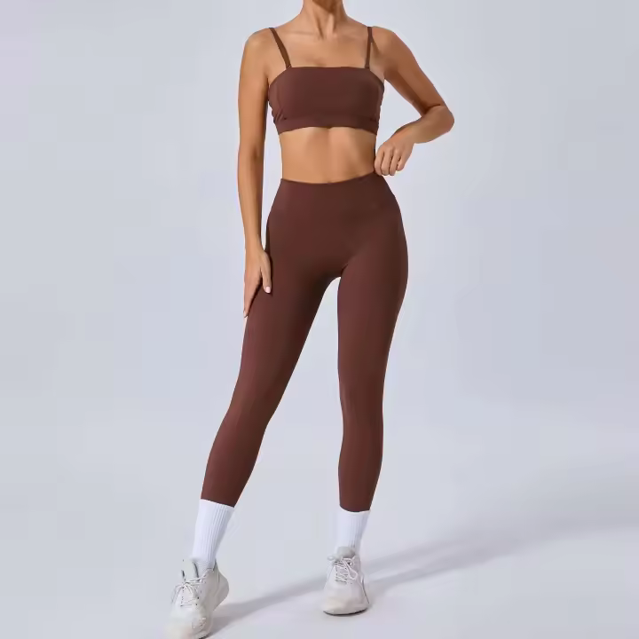 Conjunto Gym 2024, Entrenamiento Deportivo Mujer Yoga Vestido Azul, Café, Azul Marino, Negro, Nuevo - 1