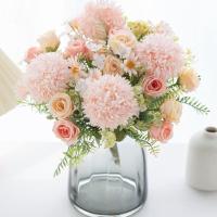 Flores artificiales de 27cm, rosas de seda, simulación de ramos artificiales, decoración Floral falsa para decoración del hogar, jardín, decoración de boda - details 1