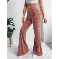 Pantalones acampanados lisos de pana de cintura alta para mujer, moda coreana, nuevos clásicos, Otoño Invierno - details 16