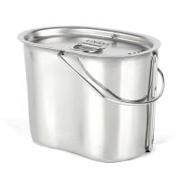 Lixada - Taza de cantimplora de acero inoxidable con tapa con asa plegable, adecuada para acampar al aire libre, senderismo, mochileros, picnics, novedad - details 0