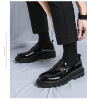 Zapatos de cuero casuales brillantes que aumentan la altura de los hombres Versión coreana de zapatos de cuero pequeños de moda - details 9