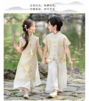 Conjunto Hanfu nacional para niños, Tang de verano para niños, nuevo estilo chino, Cheongsam para niñas y vestido de actuación para hermanos - details 13