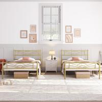 Cama Individual con Espacio Bajo Marco Metal Altura 32 cm Cama Individual con Cabecera para Colchón de 90 x 190 cm Blanco - details 53