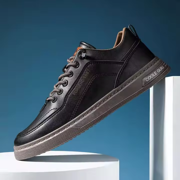 Calzado deportivo informal a la moda para hombre, transpirable, impermeable, suela de goma, forro de capa antideslizante, parte superior de PU flexible, - 1