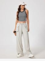 Pantalones de chándal ligeros de secado rápido para correr al aire libre, pantalones sueltos para gimnasio, entrenamiento, Yoga, ropa de trabajo recta para exteriores, pantalones casuales para mujer - details 12