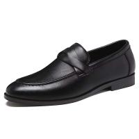 Zapatos casuales italianos del vestido de la PU marrón coreano, mocasines de cuero genuino de los zapatos de los hombres de los deportes - details 15