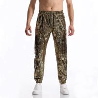 Modo vagues circulaires estampage à chaud hommes pantalones décontractés Harajuku Hip Hop Disco fête Streetwear cordón pantalon discoteca - details 1