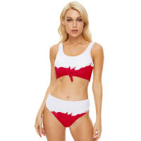 Bañador con estampado 3D de la Copa del Mundo de España para mujer, traje de baño dividido sin espalda, Bikini para mujer 2024 - details 31