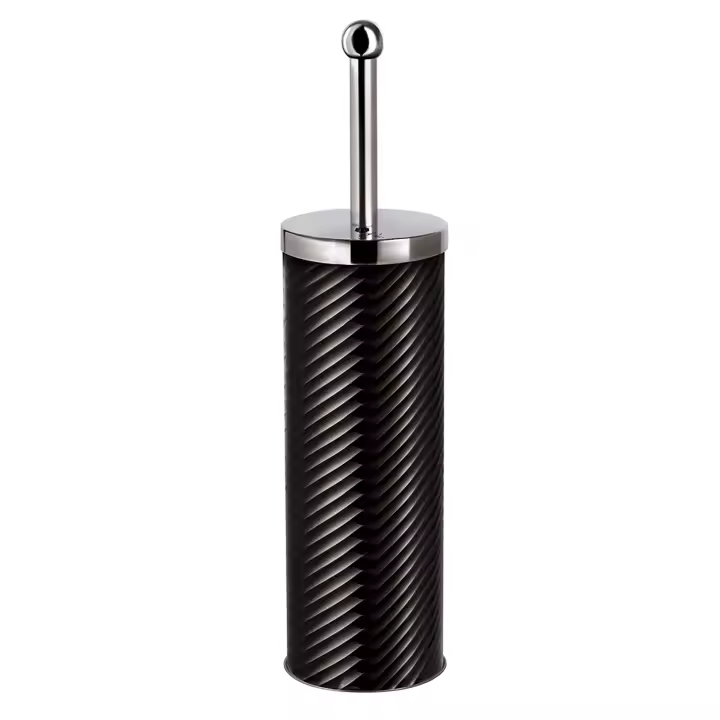 Escobilla de Baño de Acero Inoxidable Cepillo Inodoro Antisalpicaduras Portaescobillas Negro - 1