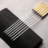 Juego de 20 Palillos para Barbacoa de Acero Inoxidable con Mango de Madera - details 8