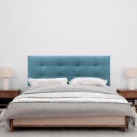 Cabezales de Cama Capitoné hasta el Suelo. Cabezal tapizado ACUALINE Tela y Polipiel. Cabeceros de Cama Matrimonio e Individual (Tela Beige, 160cm (Camas 150/160)) - details 19