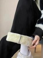 Pantalones de Pierna Ancha de Lana de Cordero Cálido Ropa de Invierno Casual Coreana - details 2