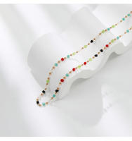 Collar de cristal de colores simples, cadena de clavícula, regalo - details 3